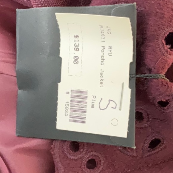 Ryu Plum Purple Sleeveless Tie Waist Coat XS/S NEW with Tags - Picture 7 of 7